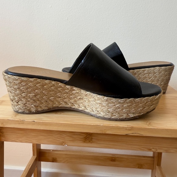 Fabulous Y2K Black Expression platform slide sandals - Picture 2 of 7